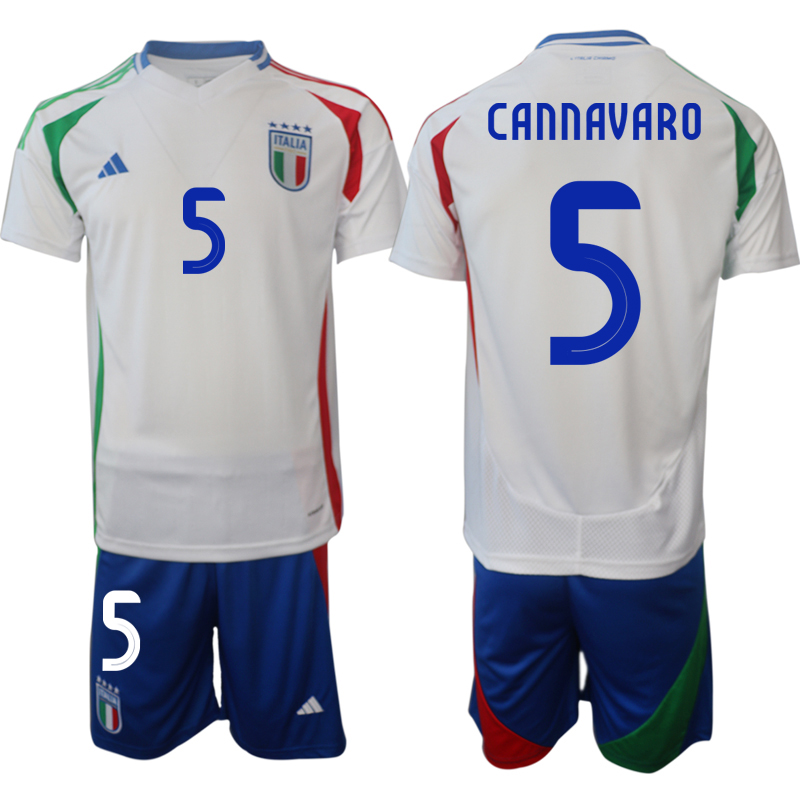 Men 2024-2025 Season Italy away white #5 Soccer Jerseys